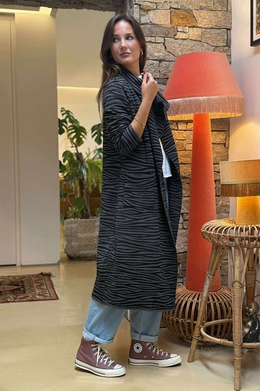 Darling Knit Trench Graphite